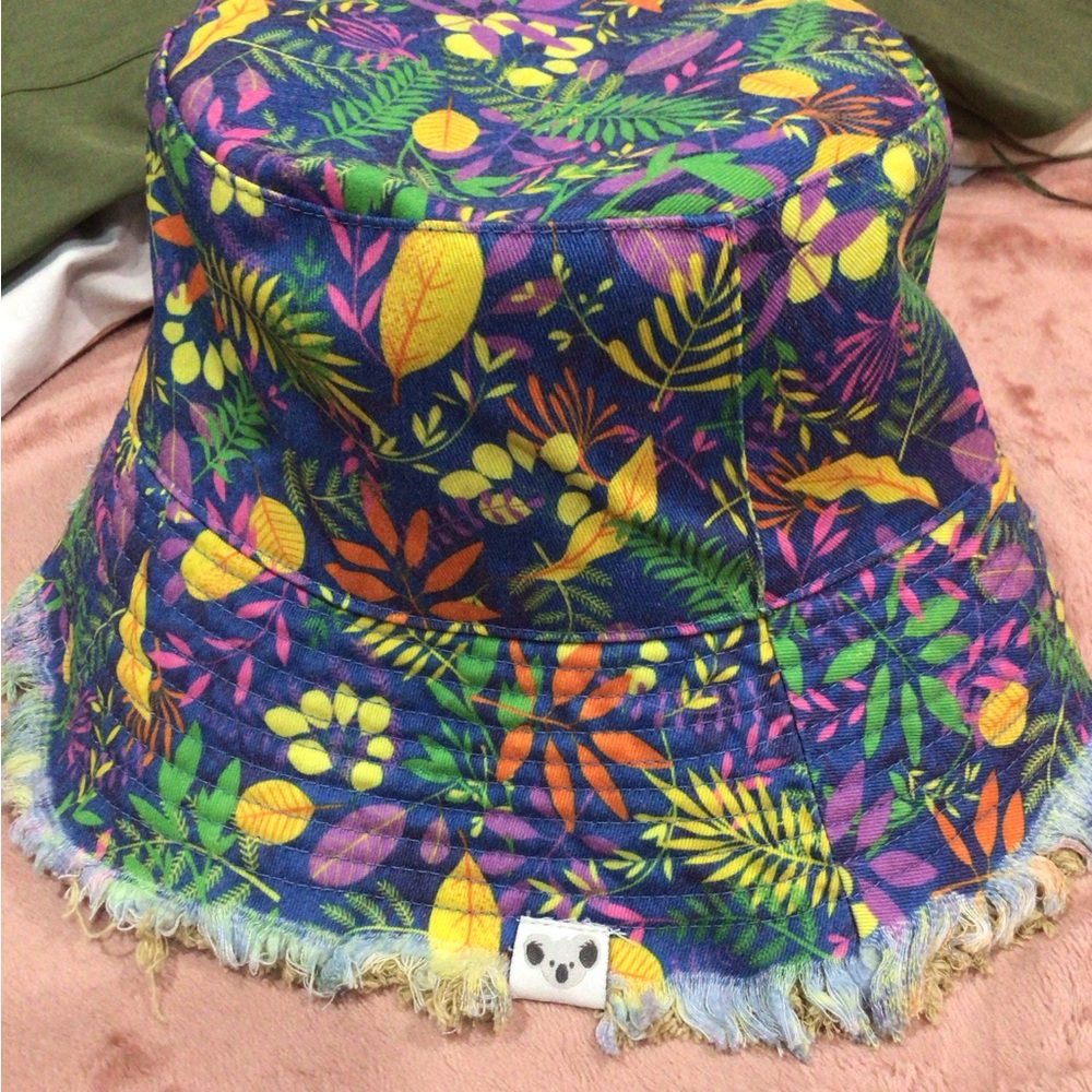 Vibrant Jungle Print Kids Bucket Hat